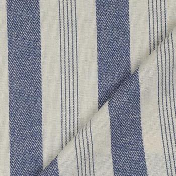 Linen viscose yarn dyed stripes, Blue