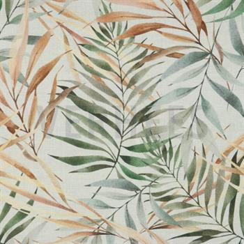 Canvas digital leaves, Linen/Mulitcolour