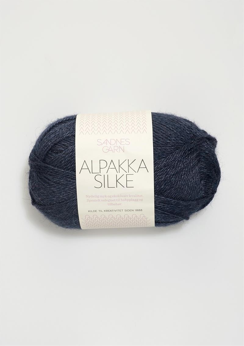 Alpakka silke, Mørk jeansblå