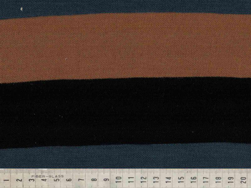 Wool Jacquard Strips, sort/blå/rust