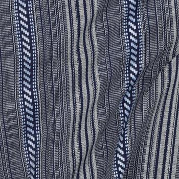 Jacquard yarn dyed stripes, Navy