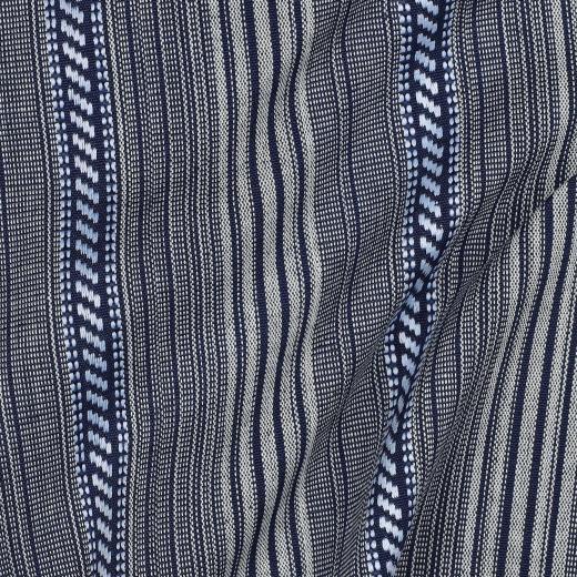 Jacquard yarn dyed stripes, Navy