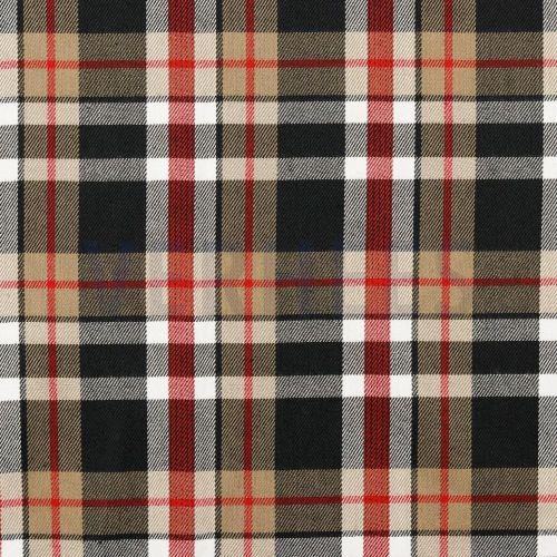 Tartan check, Black/camel