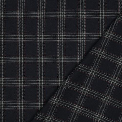 Tartan check, Navy/grey/red