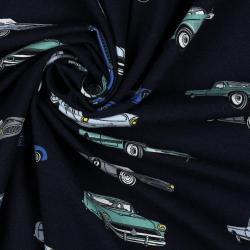 Økotex bomulds jersey classic cars, Navy