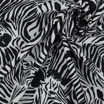 Radiance/viscose Digital Zebras, Black
