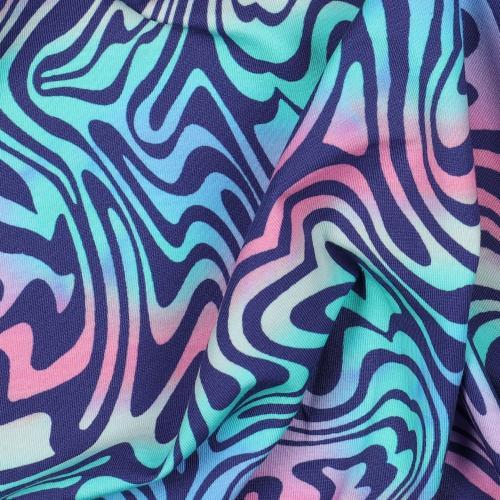 Økotex bomulds jersey Cute animals og abstract, Multicolour