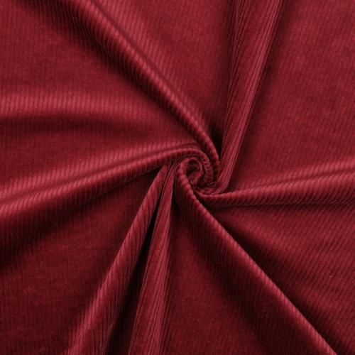 Corduroy washed 6W stretch, Bordeaux red