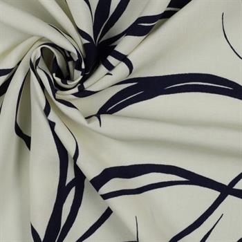Radiance/viscose Abstract Flowers, Off-White