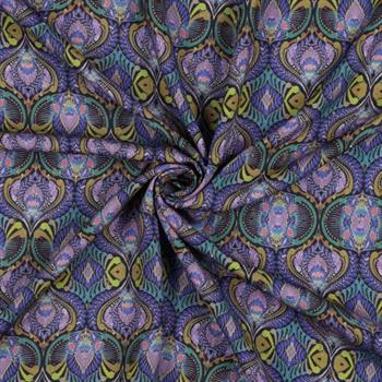 Viscose lurex digital Leaves, Purlpe