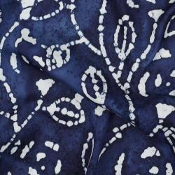 Unique crafted Batik viscose, Indigo