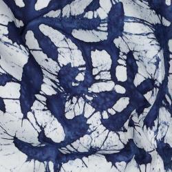 Unique crafted Batik viscose, Indigo