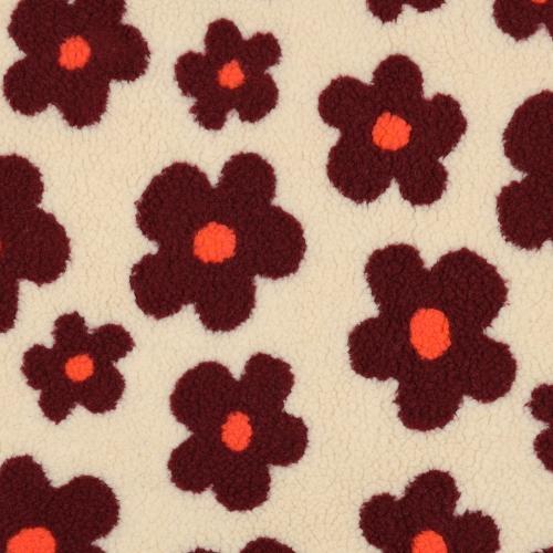 Teddy Flowers, Beige/wine red