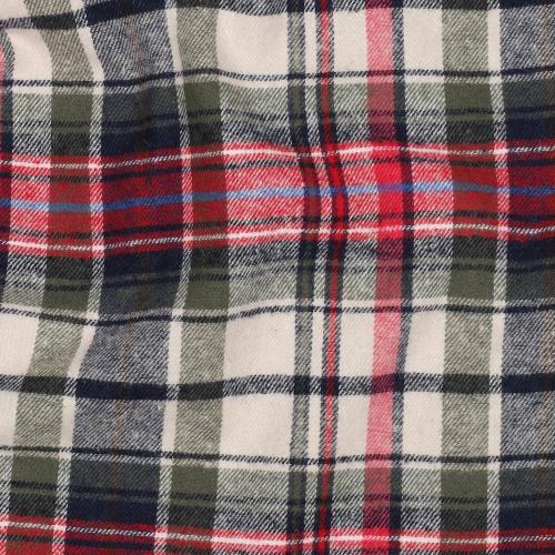 Cotton yarn dyed brushed checks, Pickle