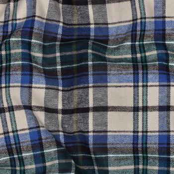 Cotton brushed checks, Blue