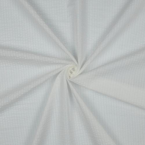 Cotton Jacquard Seersucker. White
