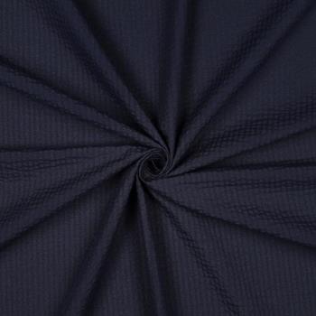 Cotton Jacquard Seersucker, Navy