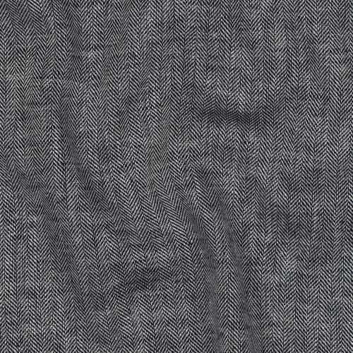 Linen cotton Herringbone, Navy