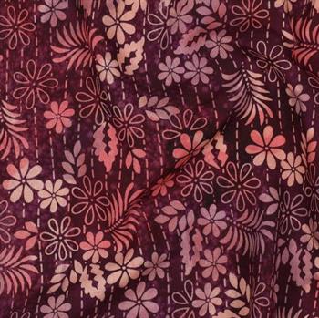 Handcrafted batik viscose, Cerise