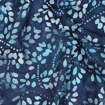 Handcrafted batik viscose, Navy