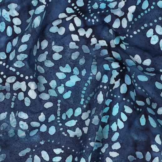Handcrafted batik viscose, Navy