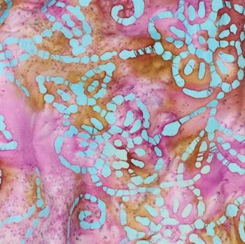 Handcrafted batik bomuld, Pink