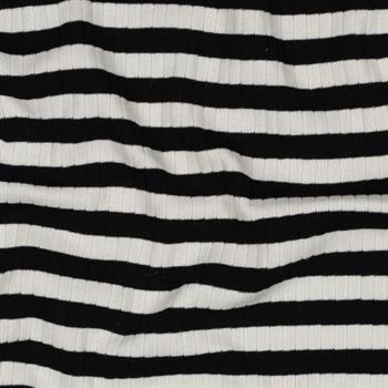 Rib yarn dyed stripe, Black