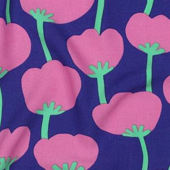 Økotex viscose Poppies Nerida Hansen, Royal blue