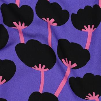 Økotex viscose Poppies Nerida Hansen, Purple