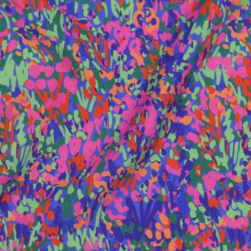 Økotex viscose digital Colorful garden, Nerida Hansen, Light blue