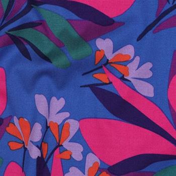 Rosella/viscose stretch Spring garden Nerida Hansen, Royal blue/magenta