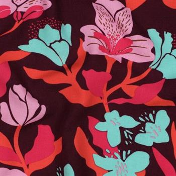 Økotex viscose Amira Floral Nerida Hansen, Plum