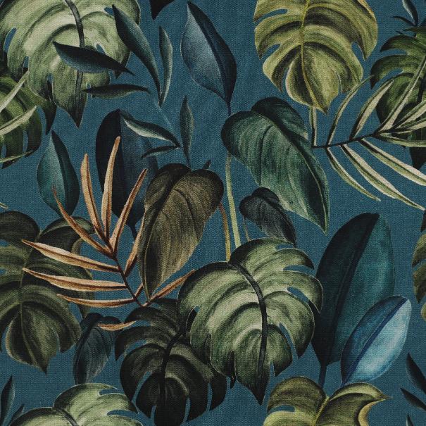 Canvas digital Tropical leaves, Blue