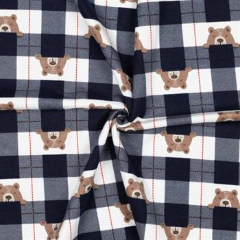 Flannel Bear check, Navy