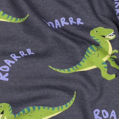 Jersey Melange Dinosaurs, Indigo