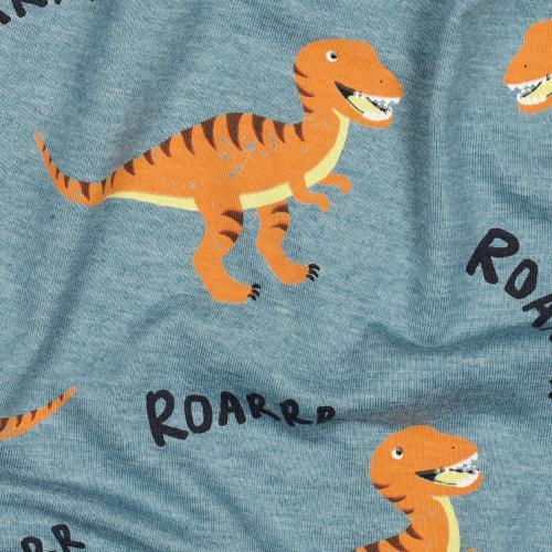 Jersey Melange Dinosaurs, Smoke blue