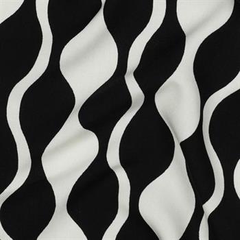 Viscose abstract, Black/ecru