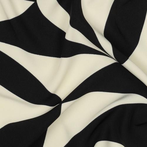 Magnolia stretch Geometric, Black