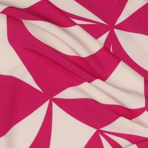 Magnolia stretch Geometric, Fuchsia