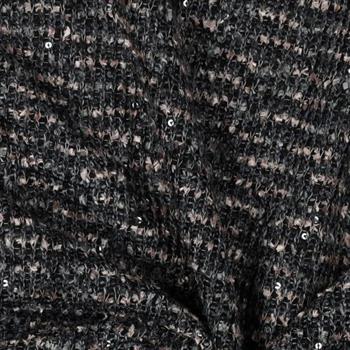 Knit with spangle, Powder grey