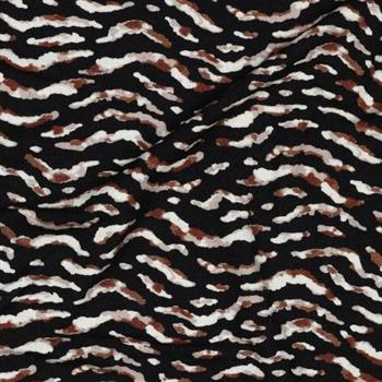 Viscose jersey Digital Animal skin, Black