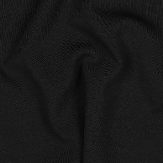 Cotton Interlock Jersey, Black