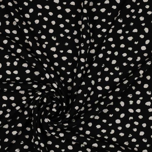 Viscose dots, Black