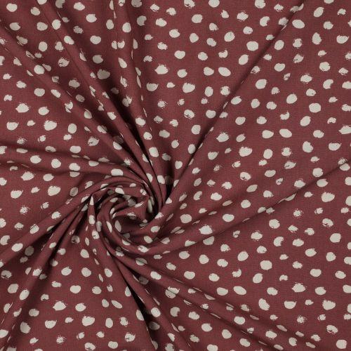 Viscose Dots, Dark rose