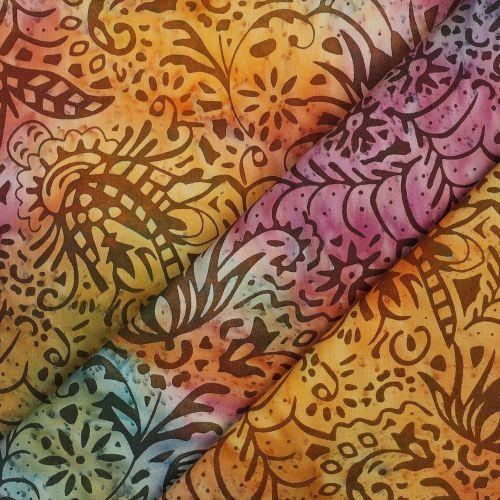 Unique Crafted batik cotton, Apricot