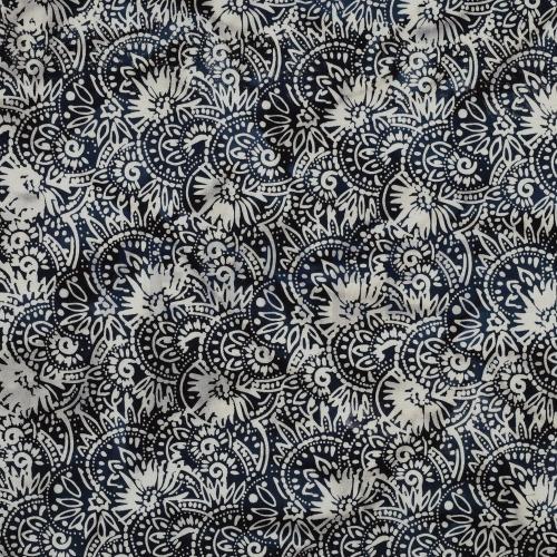 Unique crafted Batik cotton, Dark navy