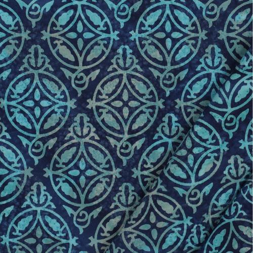 Unique crafted Batik cotton, Blue