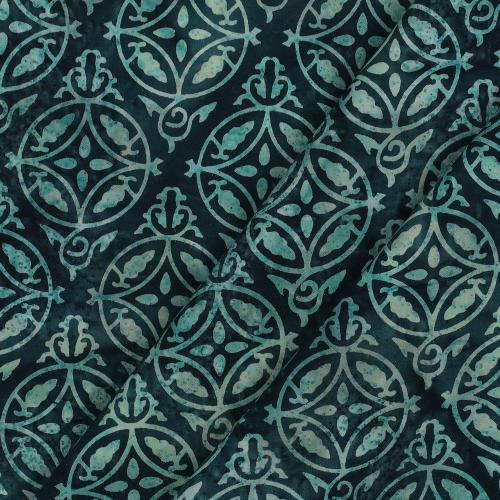 Unique crafted Batik cotton, Petrol