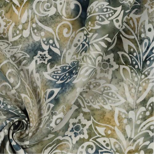 Unique crafted Batik viscose , Moss green