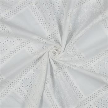 Cotton Patchwork, handmade, white